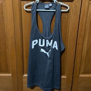 Athletic gray PUMA tank top.